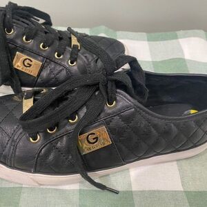 G by Guess Women's Black Quilted Sneakers Size 8 Athletic Shoes